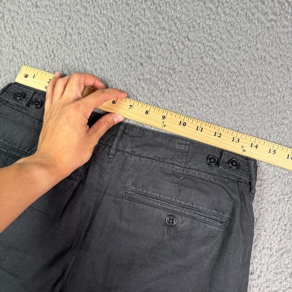 Todd Snyder Surplus Shorts Mens 28 Black Cotton Linen Blend 8" Flat Front NEW - Picture 5 of 8